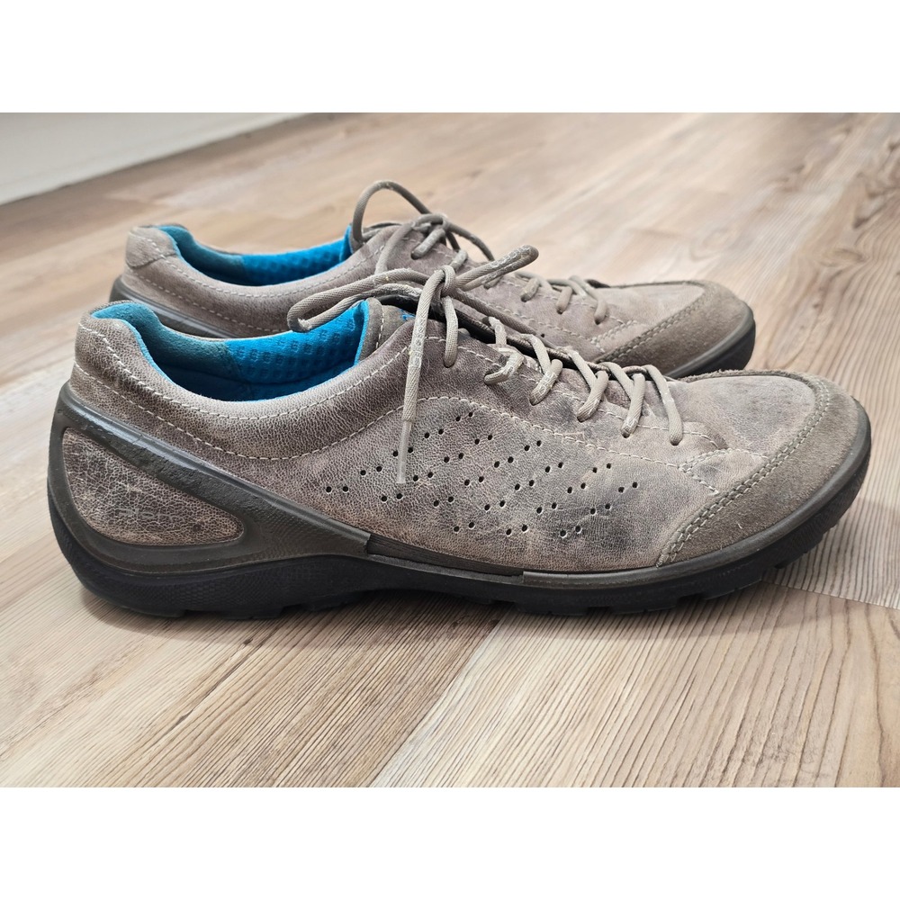 ECCO Biom Natural Motion Mens Taupe Leather Walking‎ Shoes Sneakers Size 41